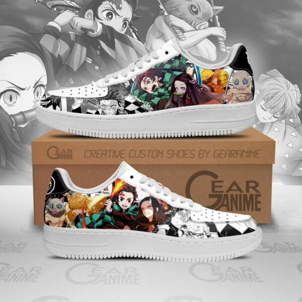 Demon Slayer Air Shoes Mixed Manga Style Anime Sneakers 1