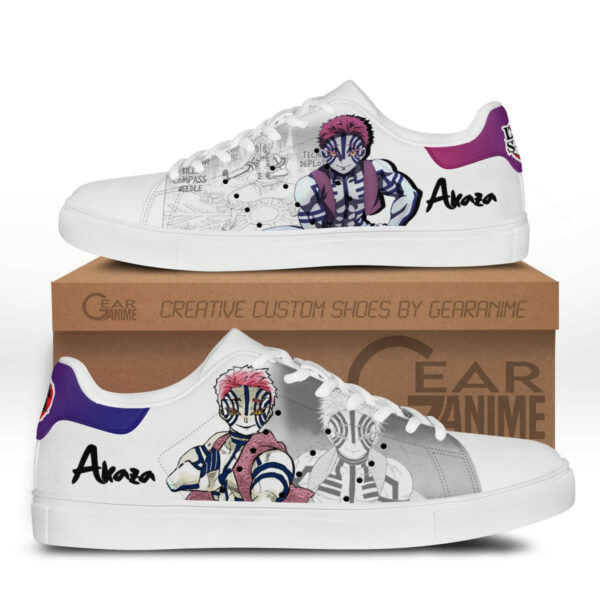 Demon Slayer Akaza Skate Shoes Custom Anime Sneakers 1