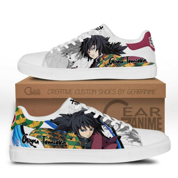 Demon Slayer Giyu Tomioka Skate Shoes Custom Anime Sneakers 1