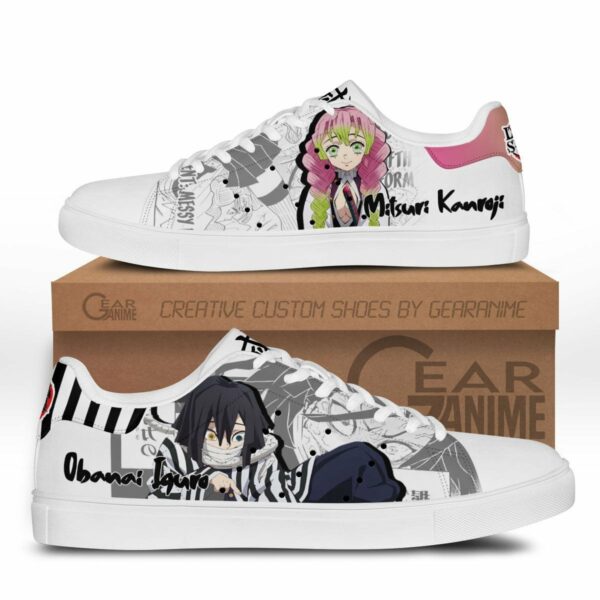 Demon Slayer Mitsuri and Iguro Skate Shoes Custom Anime Sneakers 1