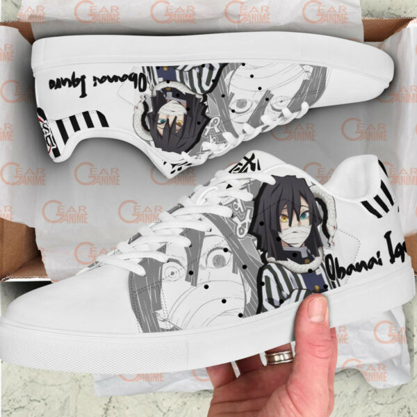 Demon Slayer Obanai Iguro Skate Shoes Custom Anime Sneakers 2