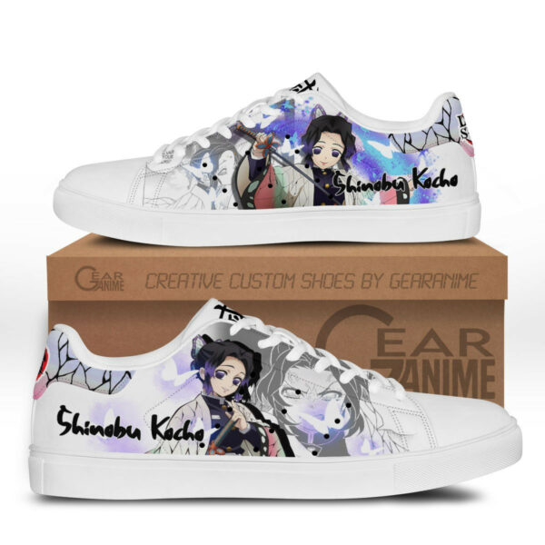 Demon Slayer Shinobu Kocho Skate Shoes Custom Anime Sneakers 1