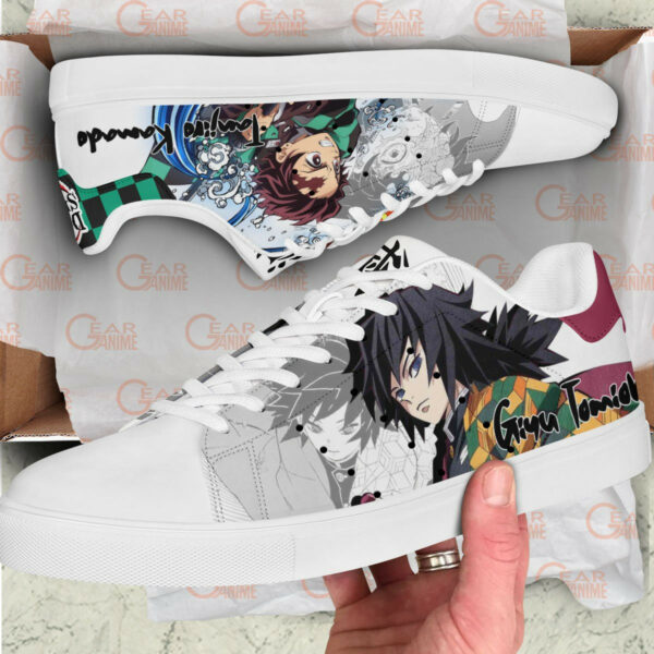 Demon Slayer Tanjiro and Giyu Skate Shoes Custom Anime Sneakers 2