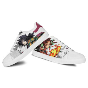 Demon Slayer Tanjiro and Giyu Skate Shoes Custom Anime Sneakers 5