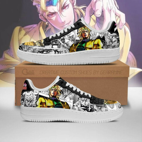 Dio Brando Shoes Manga Style JoJo’s Anime Sneakers Fan Gift PT06 1