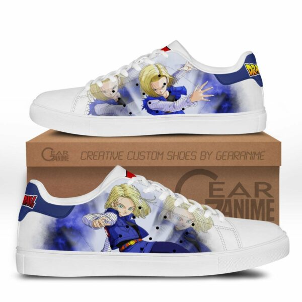 Dragon Ball Android 18 Skate Shoes Custom Anime Sneakers 1