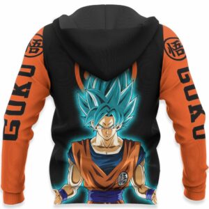 Dragon Ball Goku Blue Hoodie Custom DBZ Anime Shirts Jacket 10