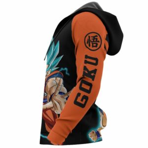 Dragon Ball Goku Blue Hoodie Custom DBZ Anime Shirts Jacket 11