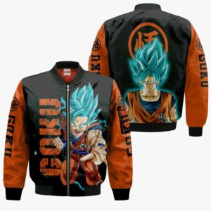 Dragon Ball Goku Blue Hoodie Custom DBZ Anime Shirts Jacket 9