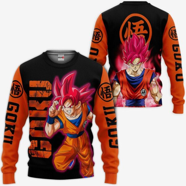 Dragon Ball Goku Saiyan God Hoodie Shirt Anime Zip Jacket 2
