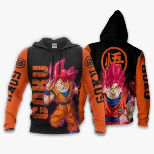Dragon Ball Goku Saiyan God Hoodie Shirt Anime Zip Jacket 8