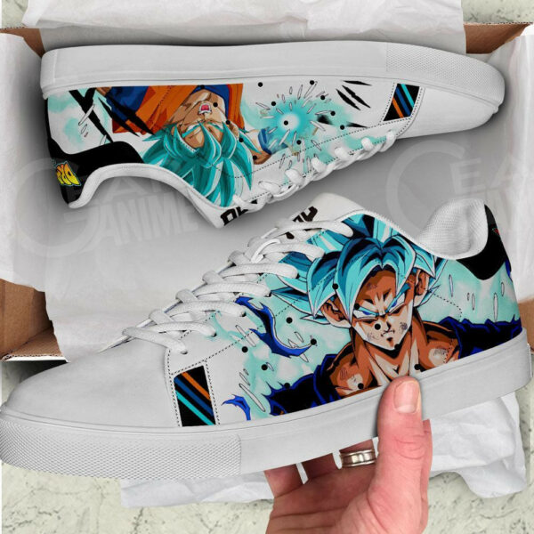Dragon Ball Skate Shoes Custom Goku Super Saiyan Blue Anime Sneakers 4