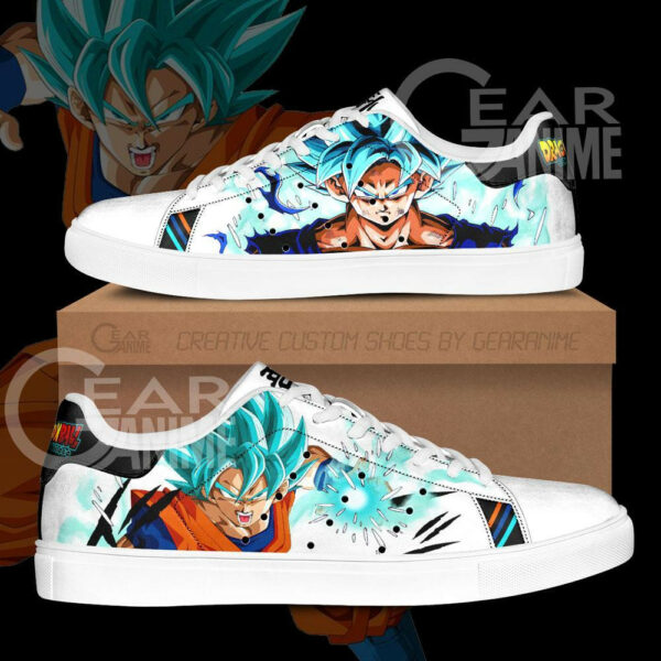 Dragon Ball Skate Shoes Custom Goku Super Saiyan Blue Anime Sneakers 1