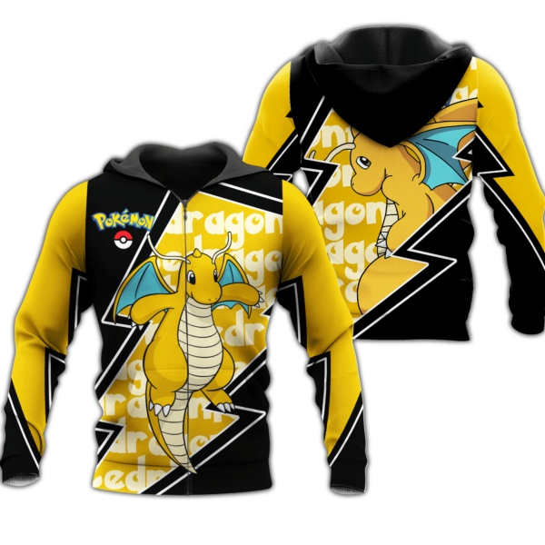 Dragonite Zip Hoodie Pokemon Shirt SD12 1