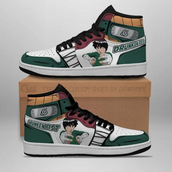 Drunken Fist Rock Lee Shoes Custom Naruto Anime Sneakers 2