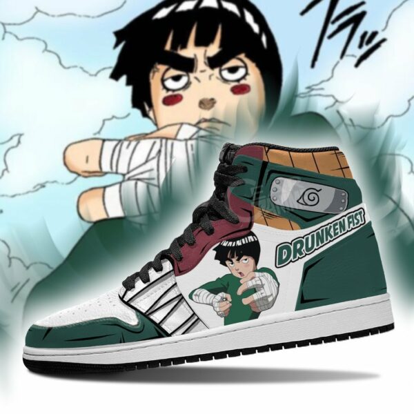 Drunken Fist Rock Lee Shoes Custom Naruto Anime Sneakers 3