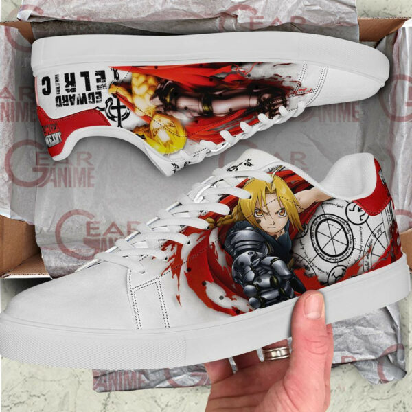Edward Elric Skate Shoes Fullmetal Alchemist Custom Anime Sneakers SK10 2