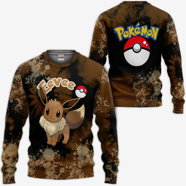 Eevee Hoodie Custom Pokemon Anime Merch Clothes Tie Dye Style 2