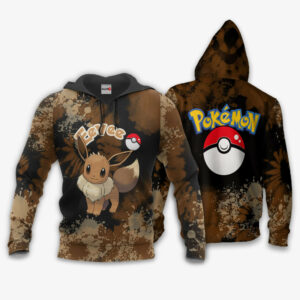 Eevee Hoodie Custom Pokemon Anime Merch Clothes Tie Dye Style 8