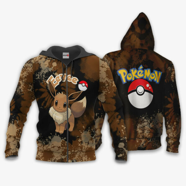 Eevee Hoodie Custom Pokemon Anime Merch Clothes Tie Dye Style 1