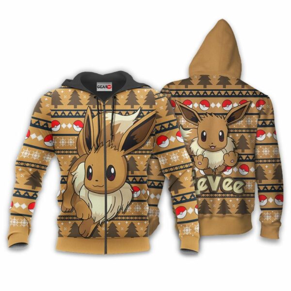 Eevee Ugly Christmas Sweater Custom Anime Pokemon XS12 2