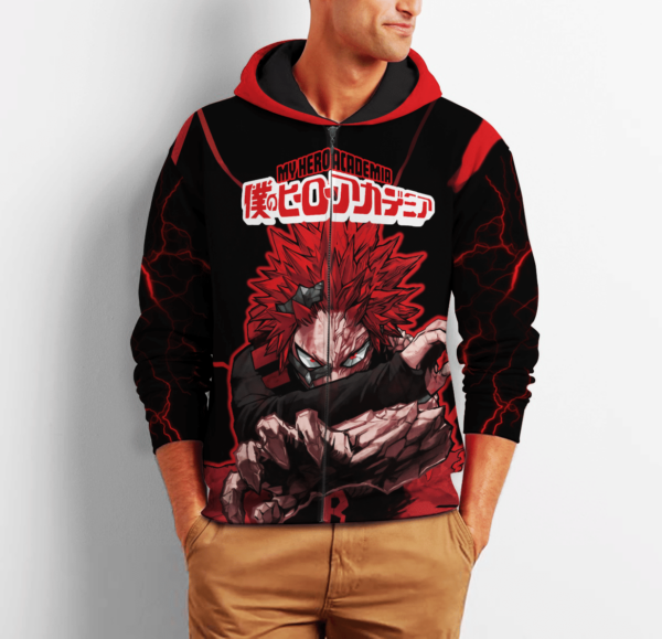 Eijiro Kirishima Zip Hoodie My Hero Academia Anime Shirt Fan Gift HA06 2