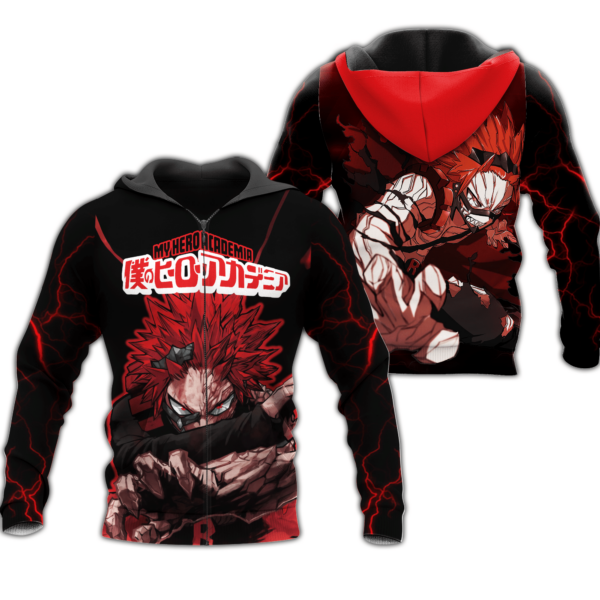 Eijiro Kirishima Zip Hoodie My Hero Academia Anime Shirt Fan Gift HA06 1