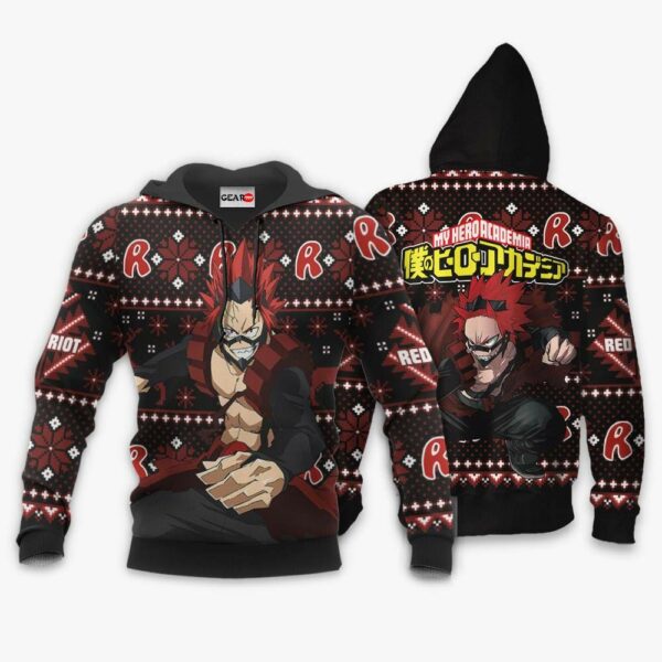 Eijirou Kirishima Ugly Christmas Sweater Custom Anime My Hero Academia XS12 3