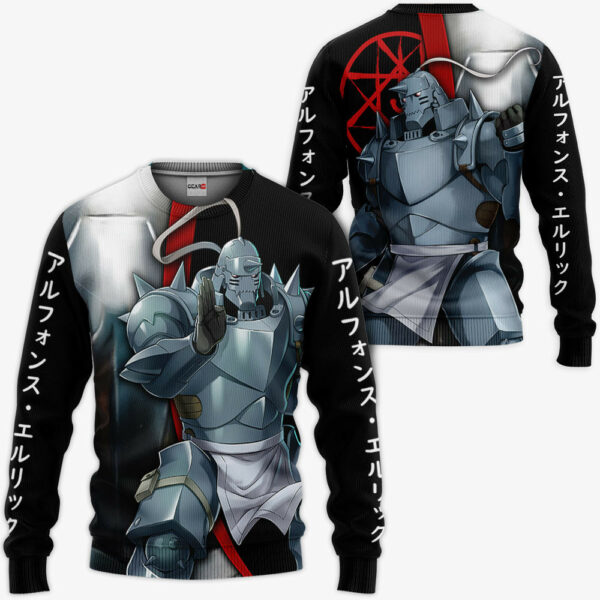 Elric Alphonse Hoodie Custom Fullmetal Alchemist Anime Merch Clothes 2