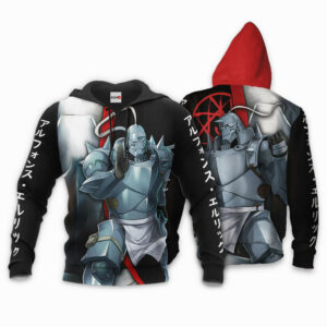 Elric Alphonse Hoodie Custom Fullmetal Alchemist Anime Merch Clothes 8