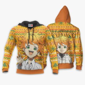Emma Ugly Christmas Sweater Custom Anime The Promised Neverland XS12 7
