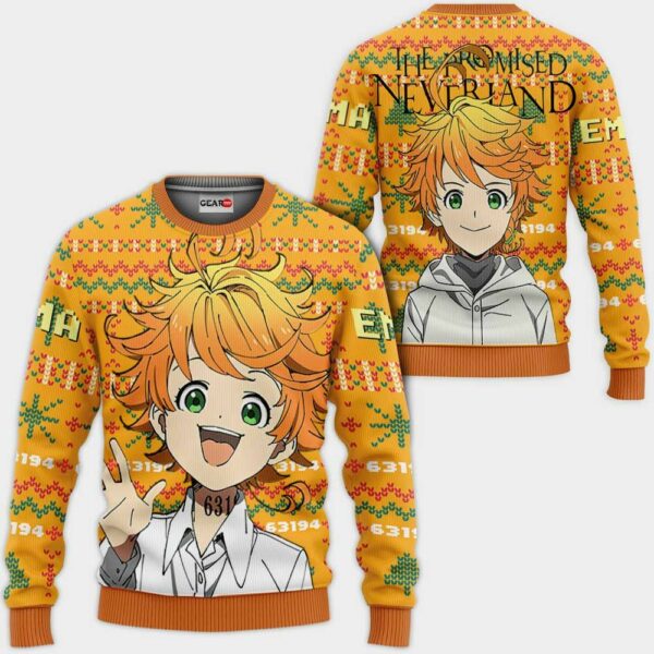 Emma Ugly Christmas Sweater Custom Anime The Promised Neverland XS12 1