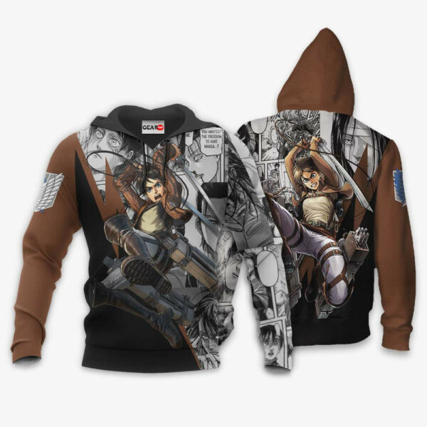 Eren Jaeger Hoodie Custom Attack On Titan Anime Merch Clothes Manga Style 3