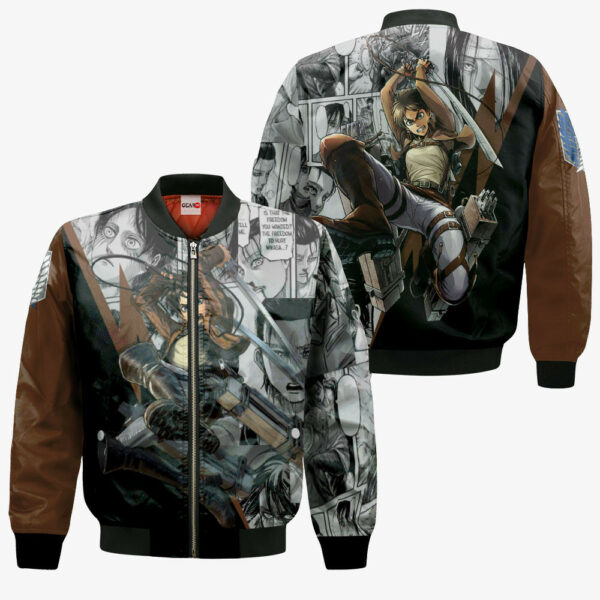 Eren Jaeger Hoodie Custom Attack On Titan Anime Merch Clothes Manga Style 4