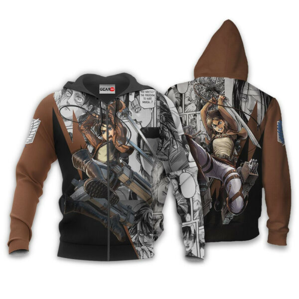 Eren Jaeger Hoodie Custom Attack On Titan Anime Merch Clothes Manga Style 1