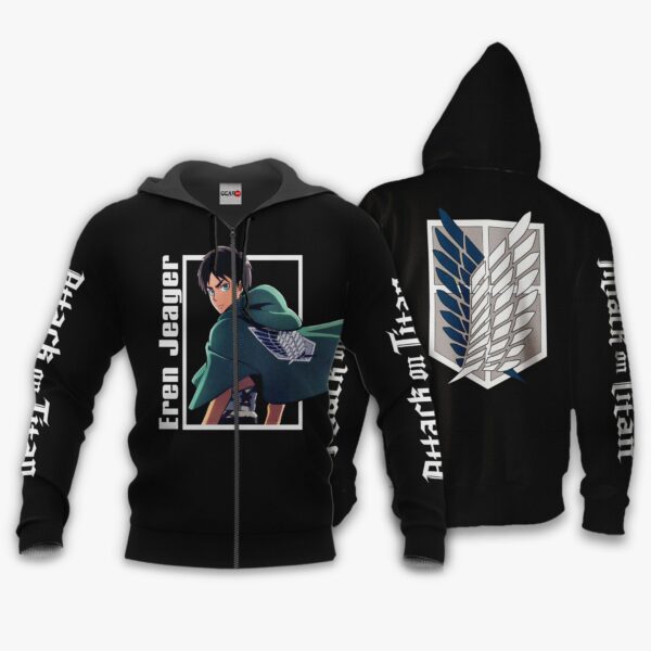 Eren Jeager Hoodie Attack On Titan Anime Shirts Jacket 1