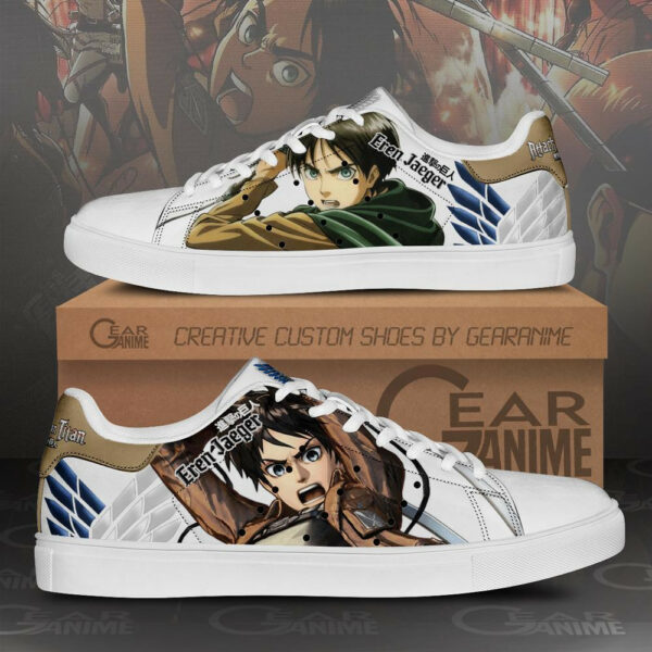 Eren Yeager Skate Shoes Custom Attack On Titan Anime Sneakers 1