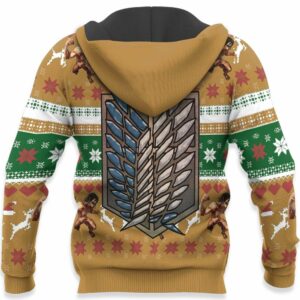 Eren Yeager Ugly Christmas Sweater Custom Anime Attack On Titan XS12 8