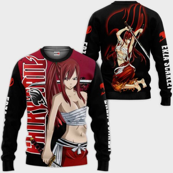 Erza Scarlet Hoodie Fairy Tail Anime Merch Clothes 2