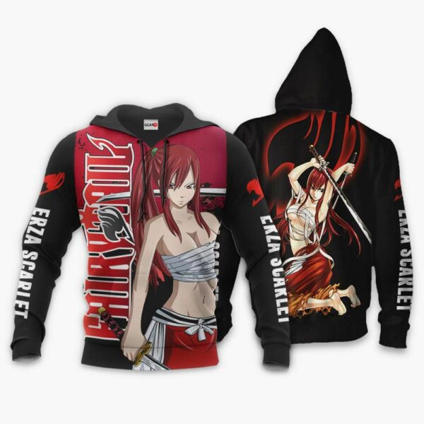 Erza Scarlet Hoodie Fairy Tail Anime Merch Clothes 3