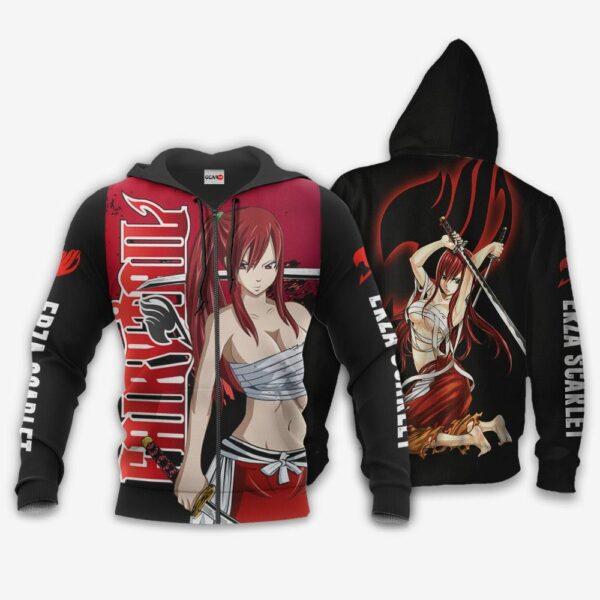 Erza Scarlet Hoodie Fairy Tail Anime Merch Clothes 1