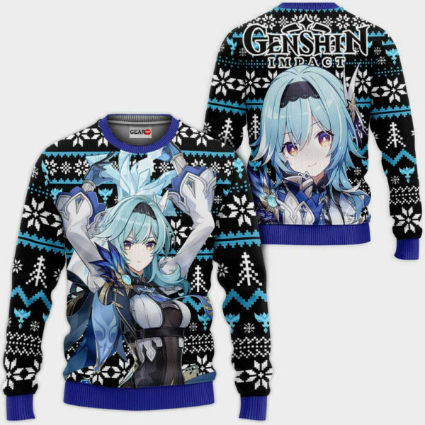 Eula Lawrence Ugly Christmas Sweater Custom Genshin Impact Anime XS12 1