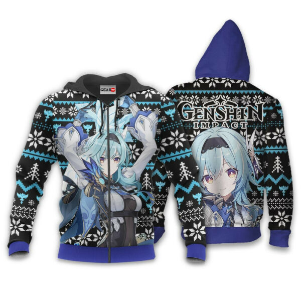 Eula Lawrence Ugly Christmas Sweater Custom Genshin Impact Anime XS12 2