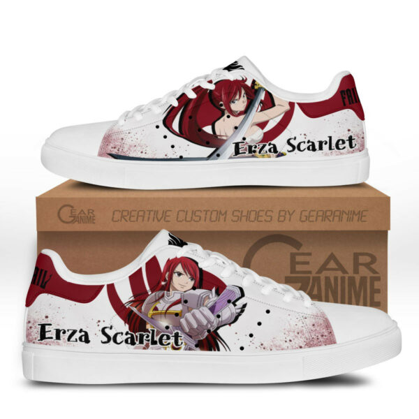 Fairy Tail Erza Scarlet Skate Shoes Custom Anime Sneakers 1