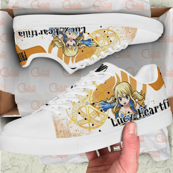 Fairy Tail Lucy Heartfilia Skate Shoes Custom Anime Sneakers 2
