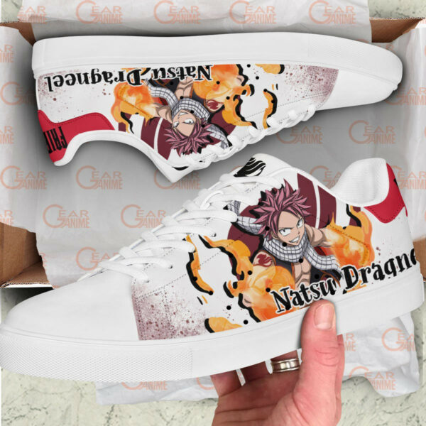 Fairy Tail Natsu Dragneel Skate Shoes Custom Anime Sneakers 2