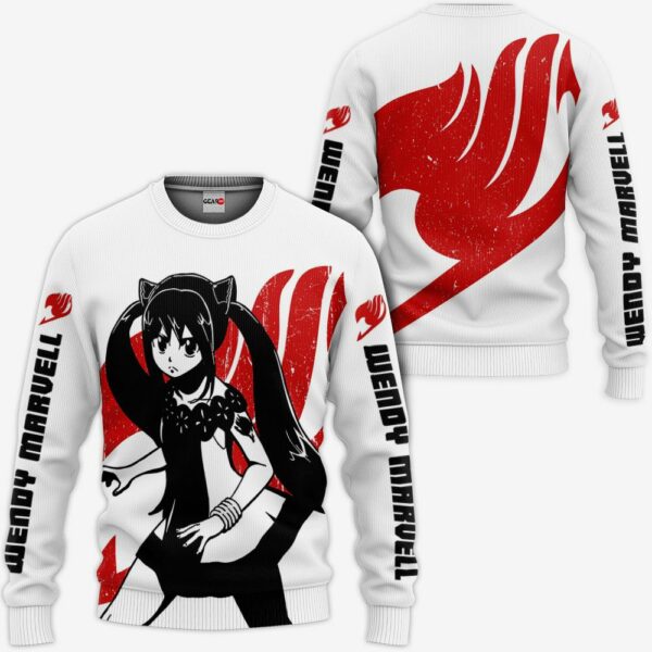 Fairy Tail Wendy Marvell Hoodie Silhouette Anime Shirts 2