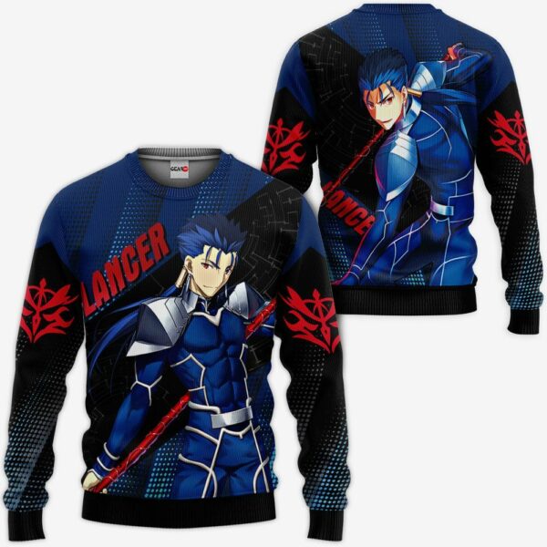 Fate Stay Night Lancer Hoodie Shirt Custom Anime Zip Jacket 2