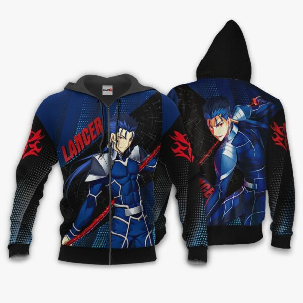 Fate Stay Night Lancer Hoodie Shirt Custom Anime Zip Jacket 1