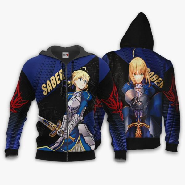 Fate Stay Night Saber Hoodie Shirt Custom Anime Zip Jacket 1